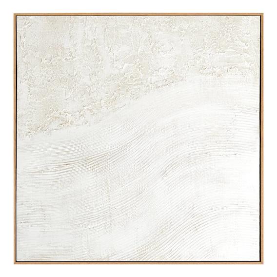 Sea Foam White 2 Box Framed Canvas in 78 x 78cm
