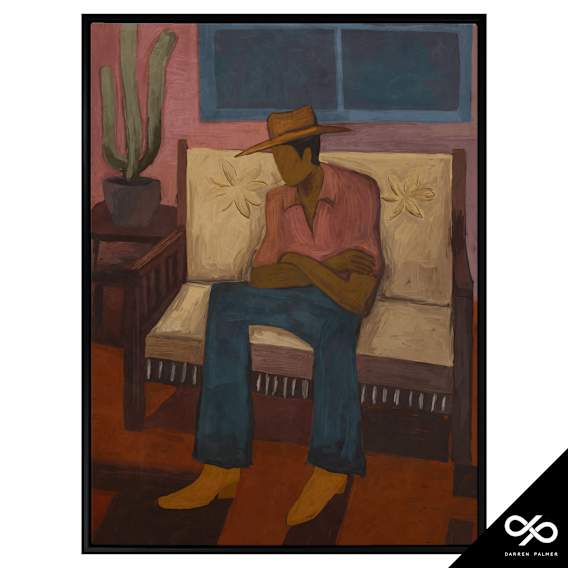Shade Box Framed Canvas in 123 x 163cm Black