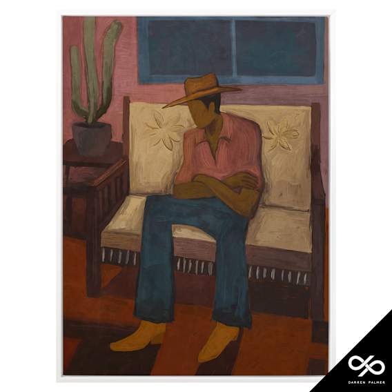 Shade Box Framed Canvas in 63 x 93cm White