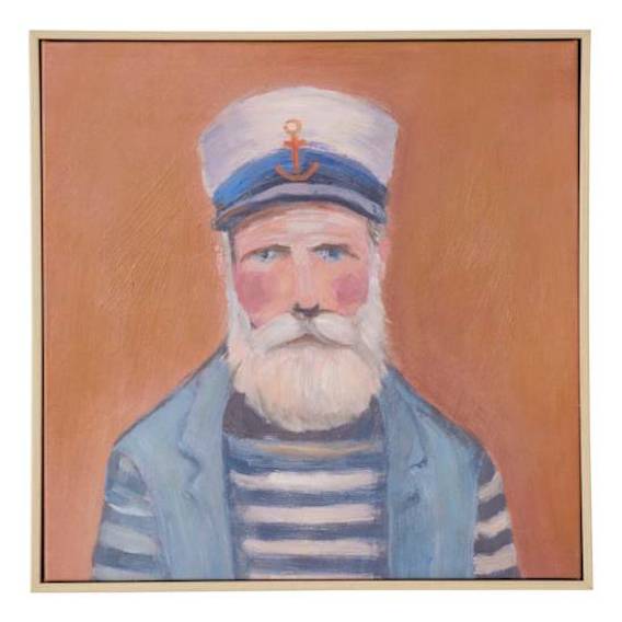 Skipper Box Framed Canvas in 40 x 40cm