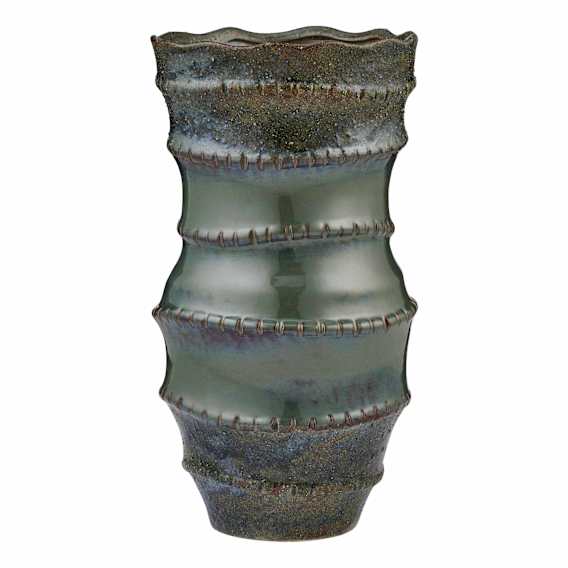 Skye Vase 18.5x34.5cm in Navy / Steel