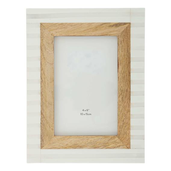 Slane Photo Frame 17x22cm in White / Natural