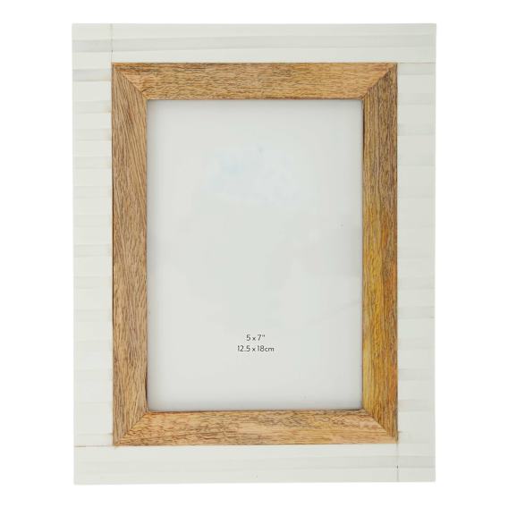 Slane Photo Frame 20x25cm in White / Natural
