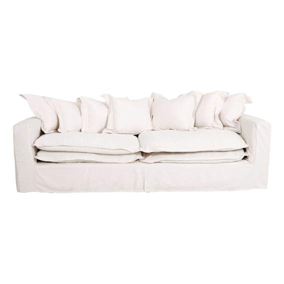 Soho 3 Seater Sofa in Linen White