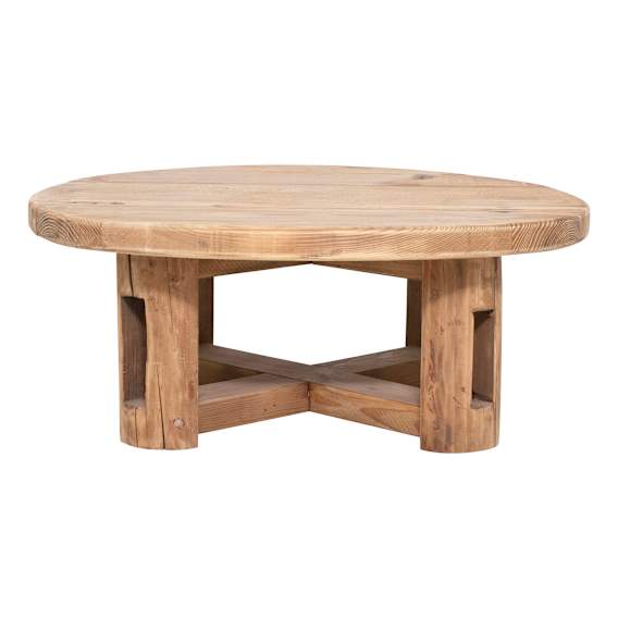 Southport Round Coffee Table 90cm in Reclaimed Pine