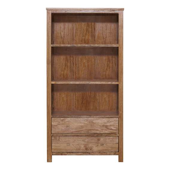 Sorrento Shelf Unit in Mangowood Havana with Solid Back
