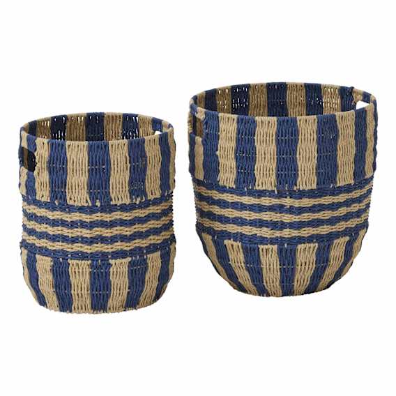 Solana Baskets Set of 2 35x38cm in Navy