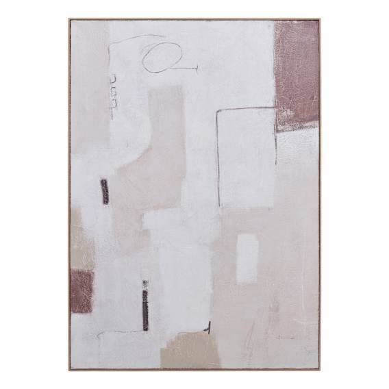 Soft Neutral Box Framed Canvas in 100 x 140cm