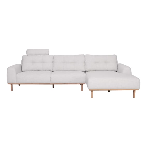 Stratton 3 Seater Sofa + Chaise RHF in Cloud White Sand