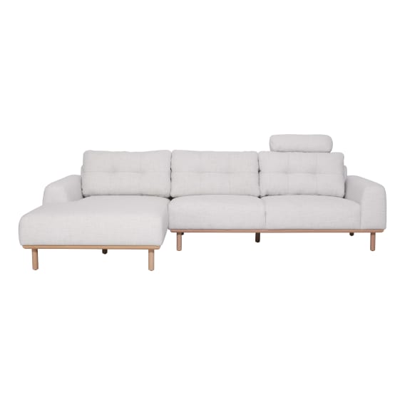 Stratton 3 Seater Sofa + Chaise LHF in Cloud White Sand