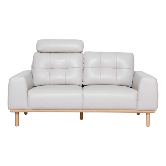 Stratton 2.5 Seater Sofa in Warmth Leather in Light Grey