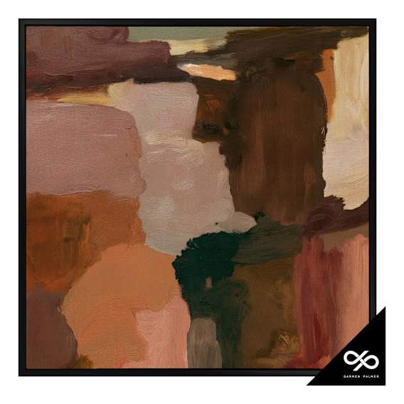 Strata Box Framed Canvas in 63 x 63cm Black