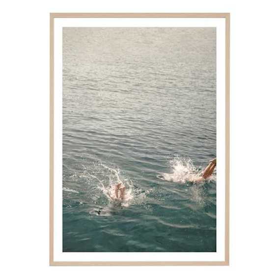 Sunny Summer Blue Framed Print in 113 x 159cm