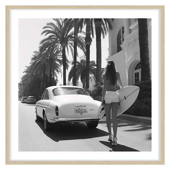 Summer Vibes Framed Print in 103 x 103cm
