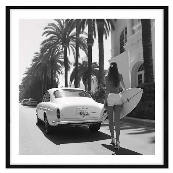 Summer Vibes Framed Print in 60 x 60cm