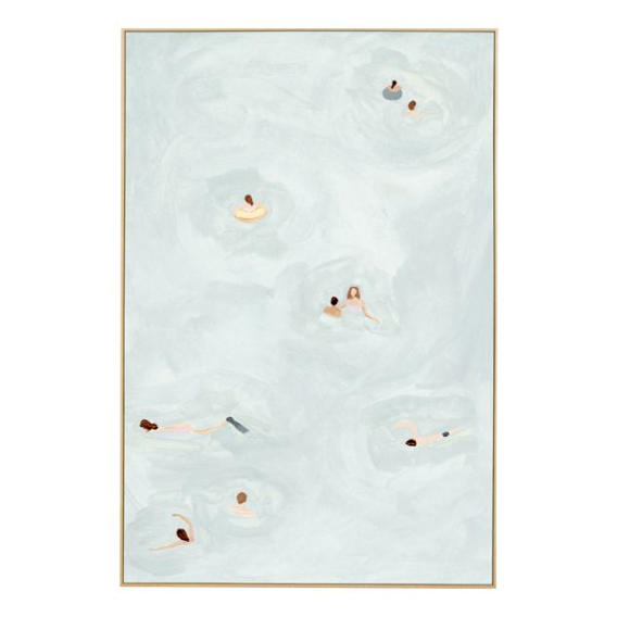 Summer Swim Box Framed Canvas in 52 x 77cm
