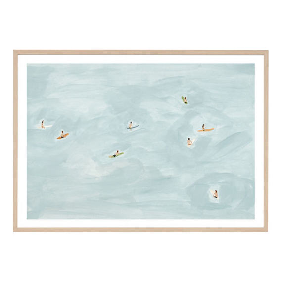 Surf Scene Framed Print in 122 x 87cm
