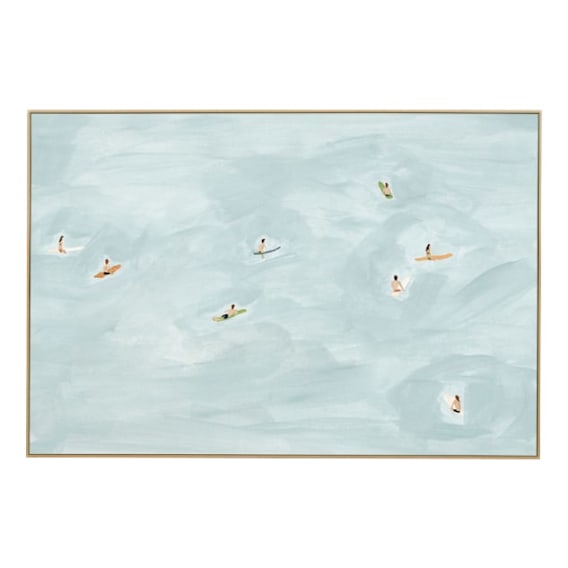 Surf Scene Framed Box Framed Canvas in 92 x 62cm