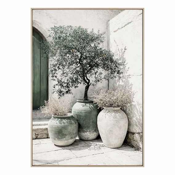 Sunlit Vessels Box Framed Canvas in 83 x 117cm
