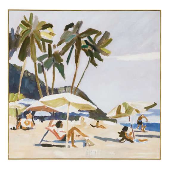 Summer Days A Box Framed Canvas in 100 x 100cm