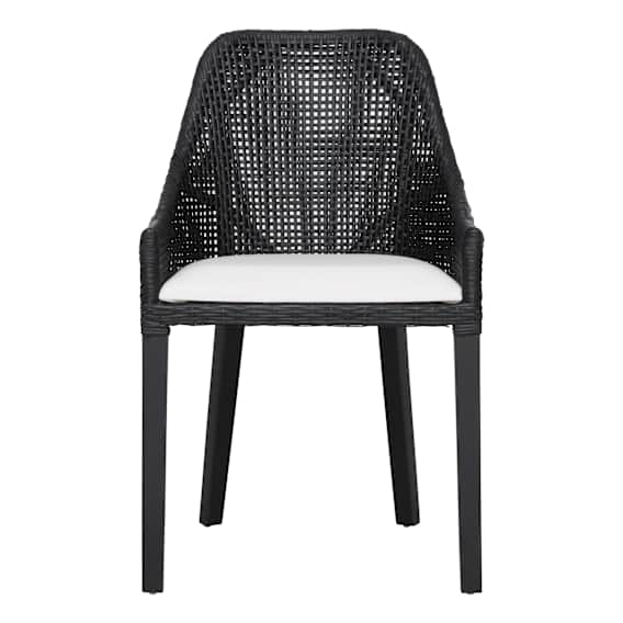 Tamba Dining Chair in Rattan Black
