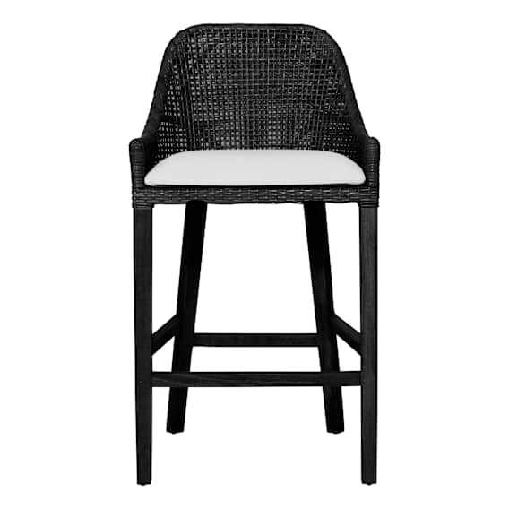 Tamba Bar Chair in Rattan Black