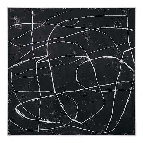 Tangled Lines Box Framed Canvas in 120 x 120cm