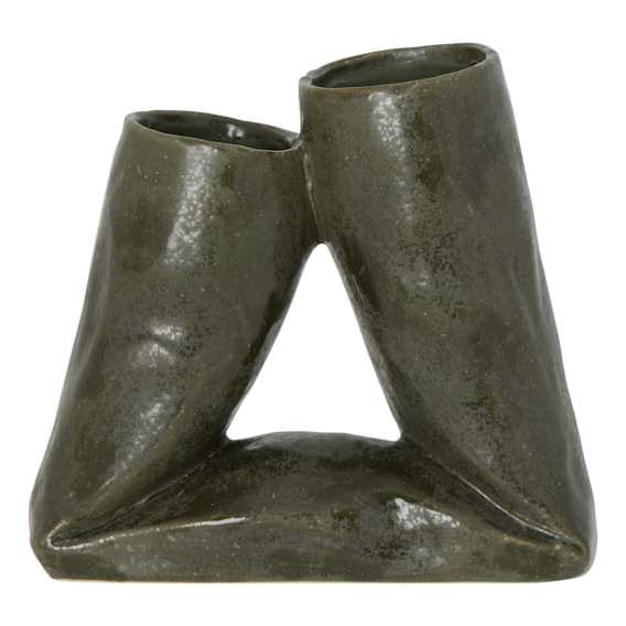 Tate Vase Small 21x19.5cm in Forest Green