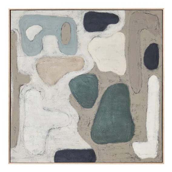 Tableau Square Ocean 2 Box Framed Canvas in 104 x 104cm