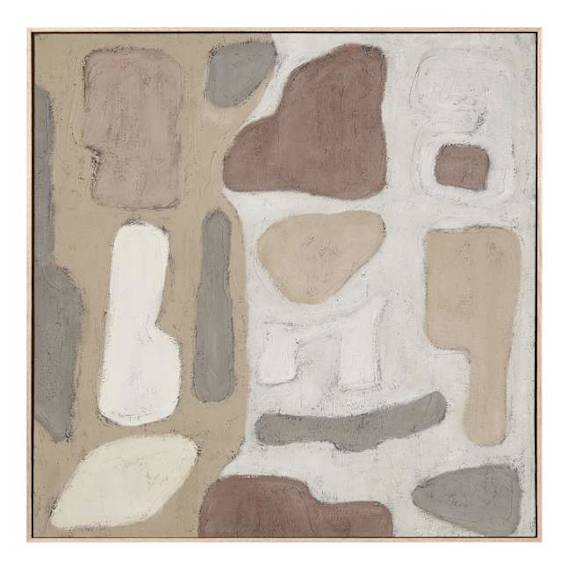 Tableau Square Warm 1 Box Framed Canvas in 104 x 104cm
