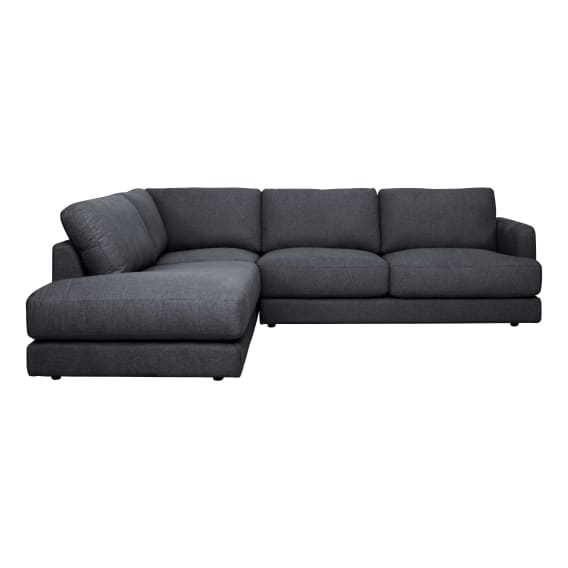 Temple Corner Chaise Sofa LHF in Belfast Charcoal