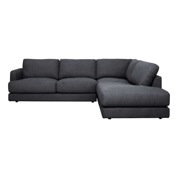 Temple Corner Chaise Sofa RHF in Belfast Charcoal