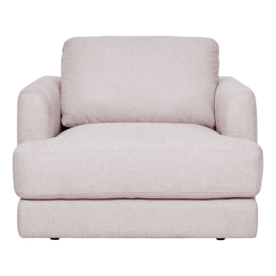 Temple Wide Armchair in Belfast Beige