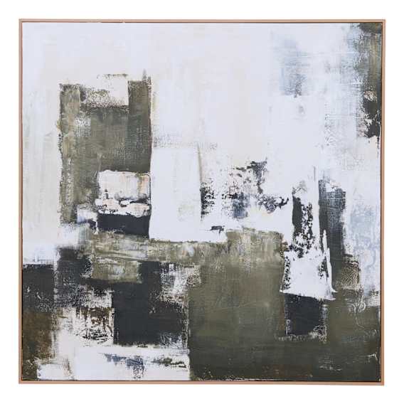 Textured Layers Design 1 Box Framed Canvas in 100 x 100cm