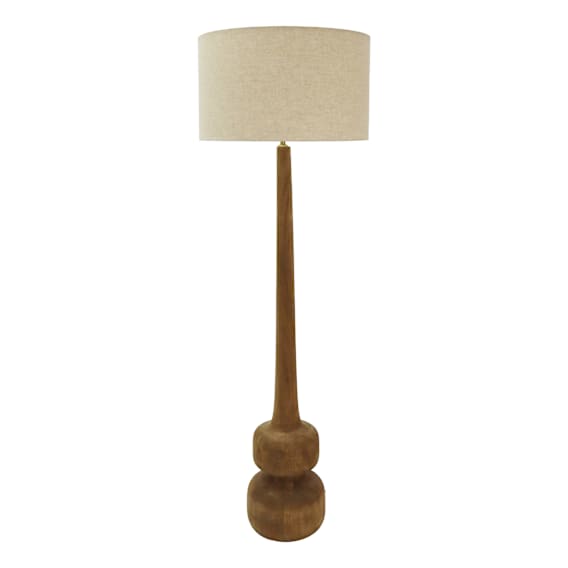 Teague Floor Lamp 24x155cm in Natural / Beige
