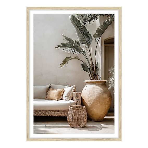 Terracotta Calm Framed Print in 95 x 133cm