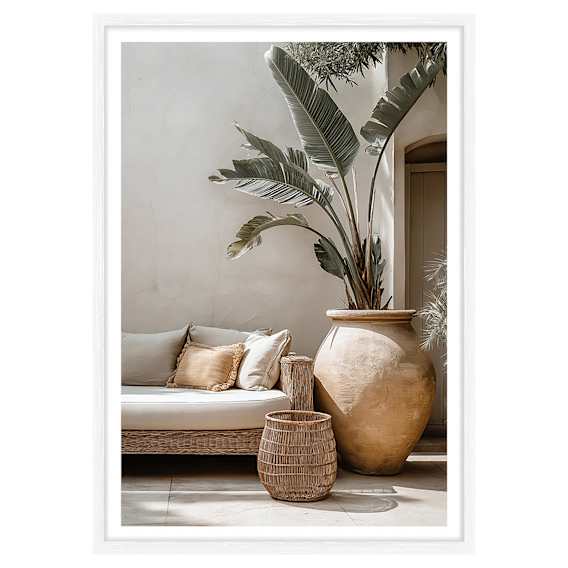 Terracotta Calm Framed Print in 118 x 165cm
