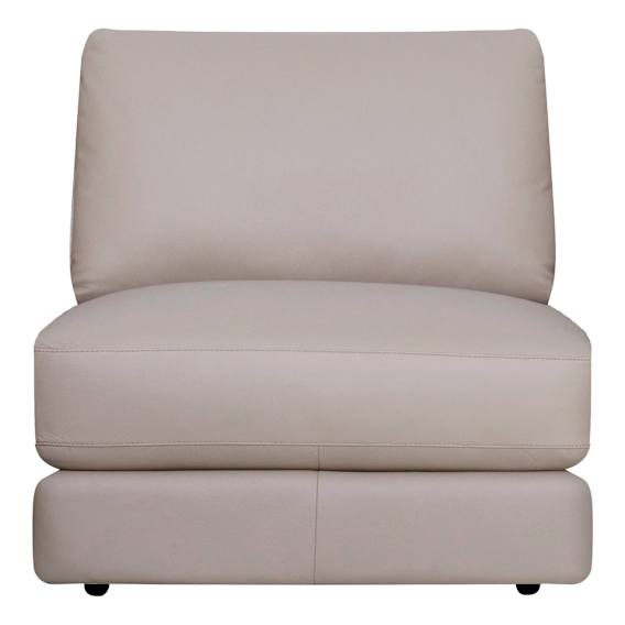 Temple Sofa Single Extension in Leather Light Mocha