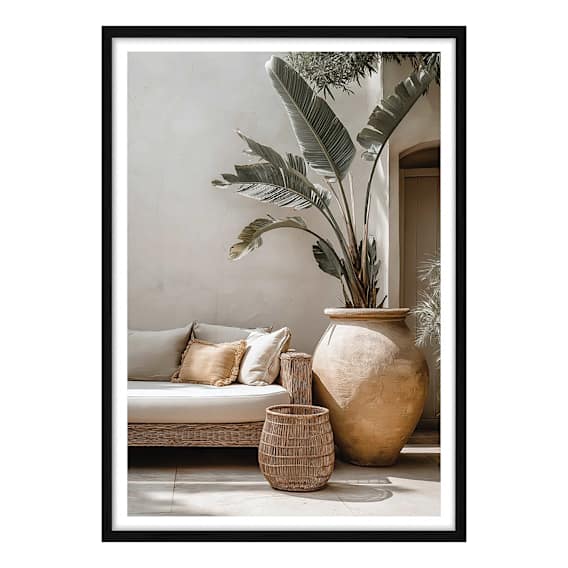 Terracotta Calm Framed Print in 103 x 143cm