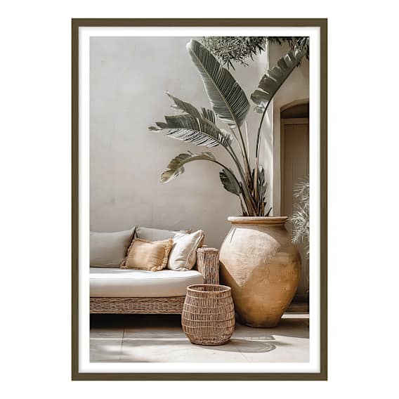 Terracotta Calm Framed Print in 84 x 118cm