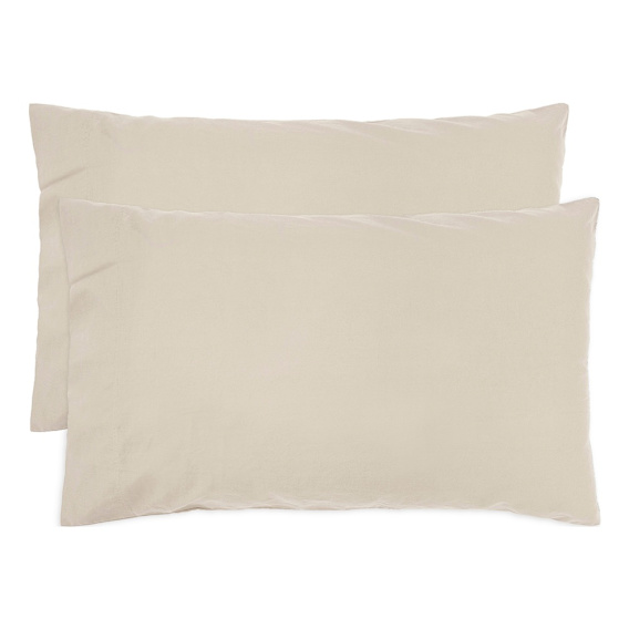 Temple Organic Pillowcase Pair in Pebble