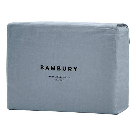 Temple Organic Sheet Set Queen in Steel Blue