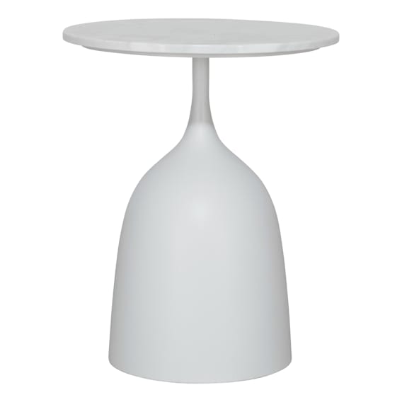 Thea Side Table High 40x50cm in White Marble