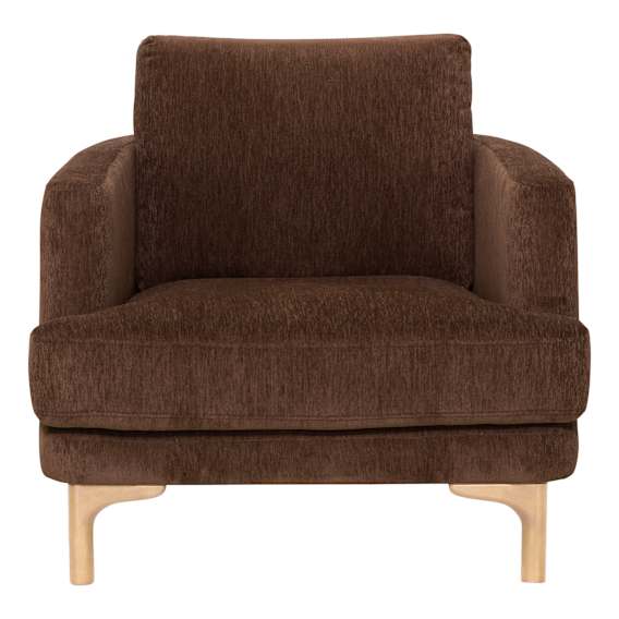 Theo Occasional Chair in Austin Chocolate / Clear