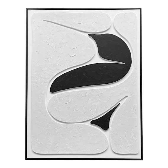 Tonal Movement Design 2 Box Framed Canvas in 103 x 143cm