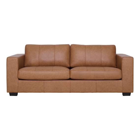 Toronto 3 Seater Sofa in Urbane Leather Light Brown