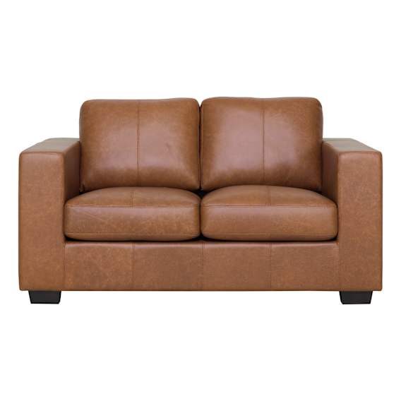 Toronto 2 Seater Sofa in Urbane Leather Light Brown