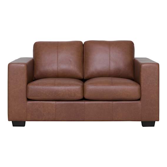 Toronto 2 Seater Sofa in Urbane Leather Dark Brown