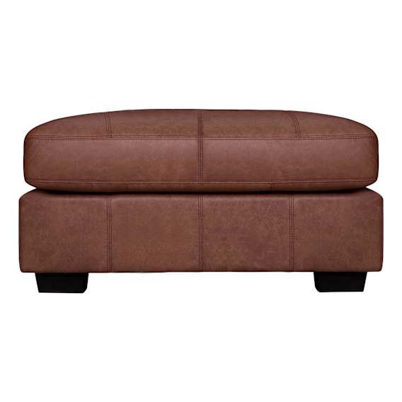Toronto Ottoman Sofa in Urbane Leather Light Brown