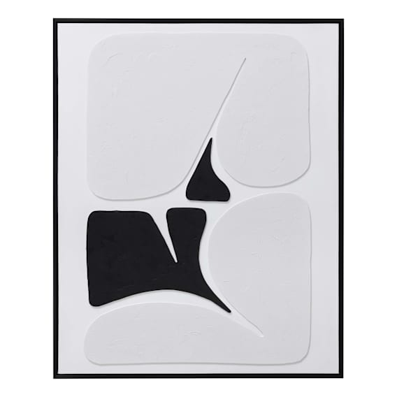 Tonal Movement Design 1 Box Framed Canvas in 83 x 103cm